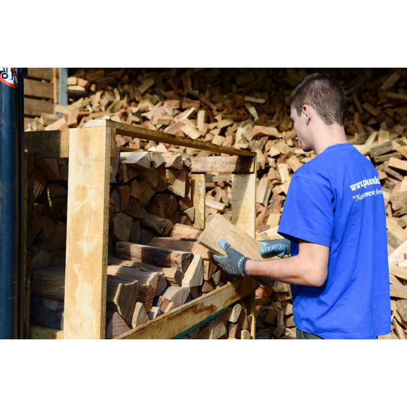 Palette de 2st 33cm de bois spécial poêle de masse - sec séchoirs - prêt à l'emploi - résineux/feuillus